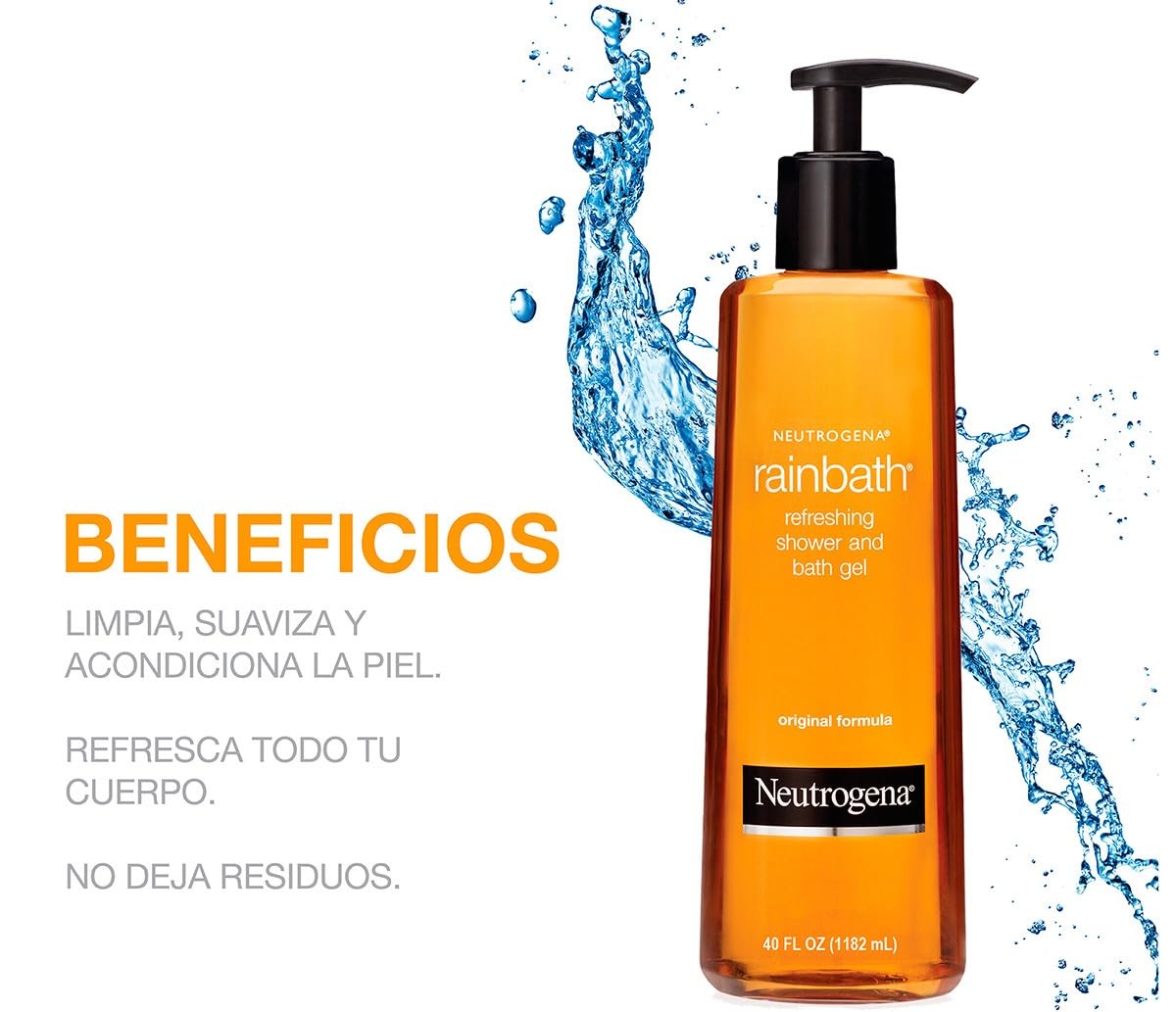 Neutrogena Rainbath in-shower lather on washcloth demonstrating clean rinse benefit
