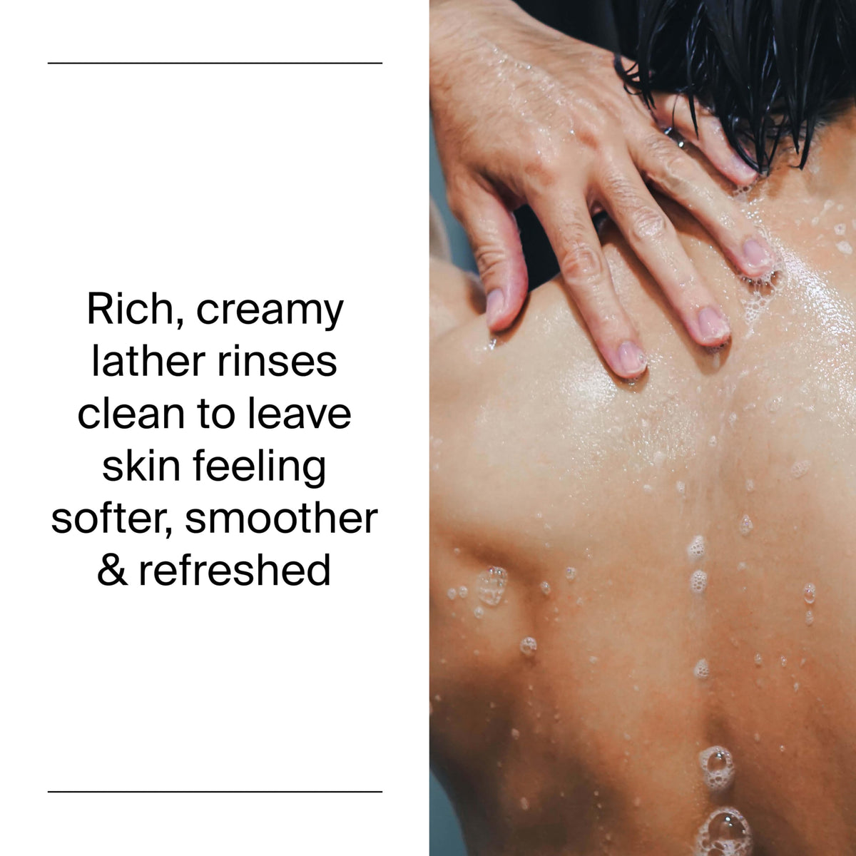 Neutrogena Rainbath creamy gel texture close-up highlighting smooth lathering benefit