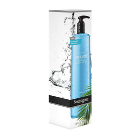 Neutrogena gel lather close-up illustrating rich, clean-rinsing foam