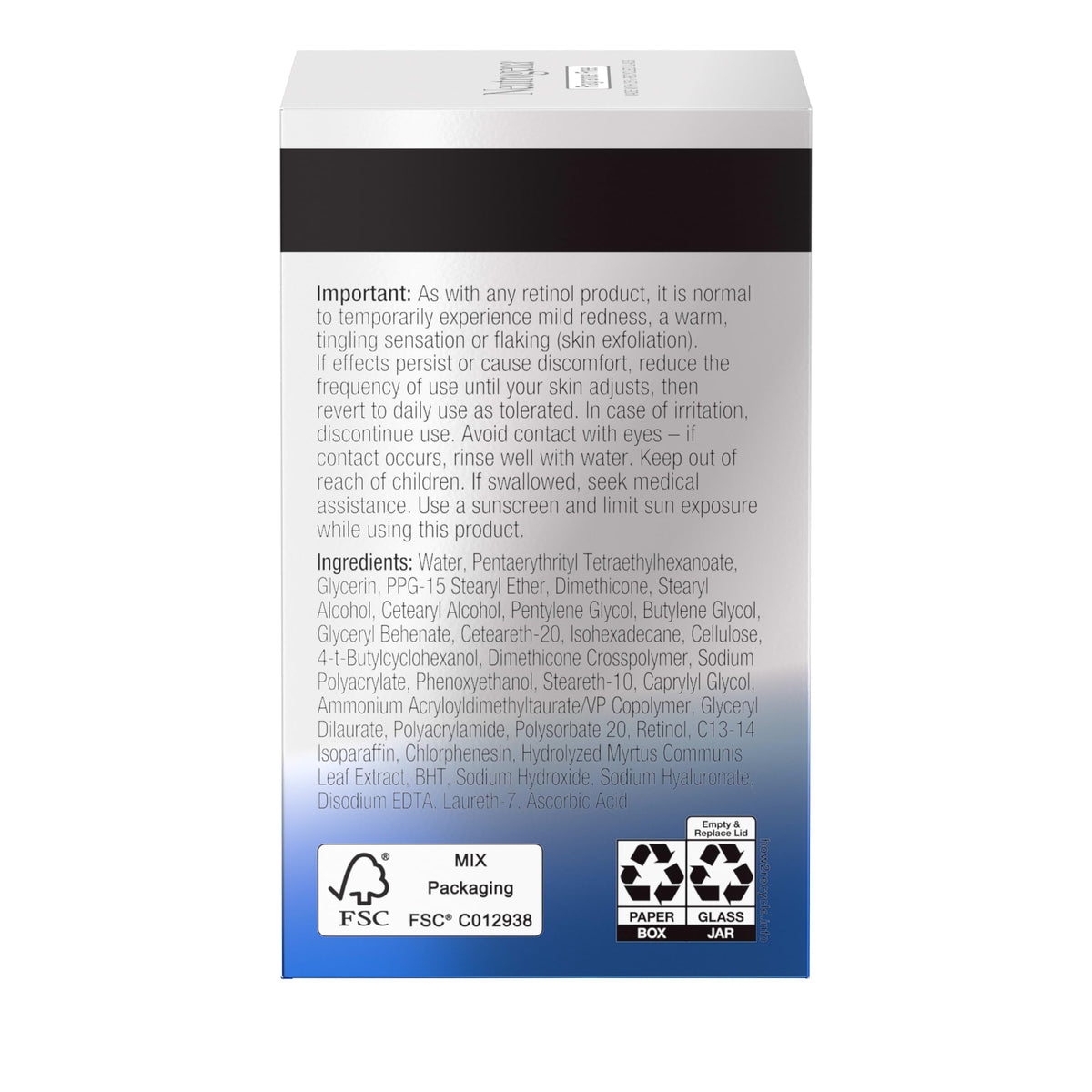 Neutrogena box and ingredient list emphasizing clean formulation benefits