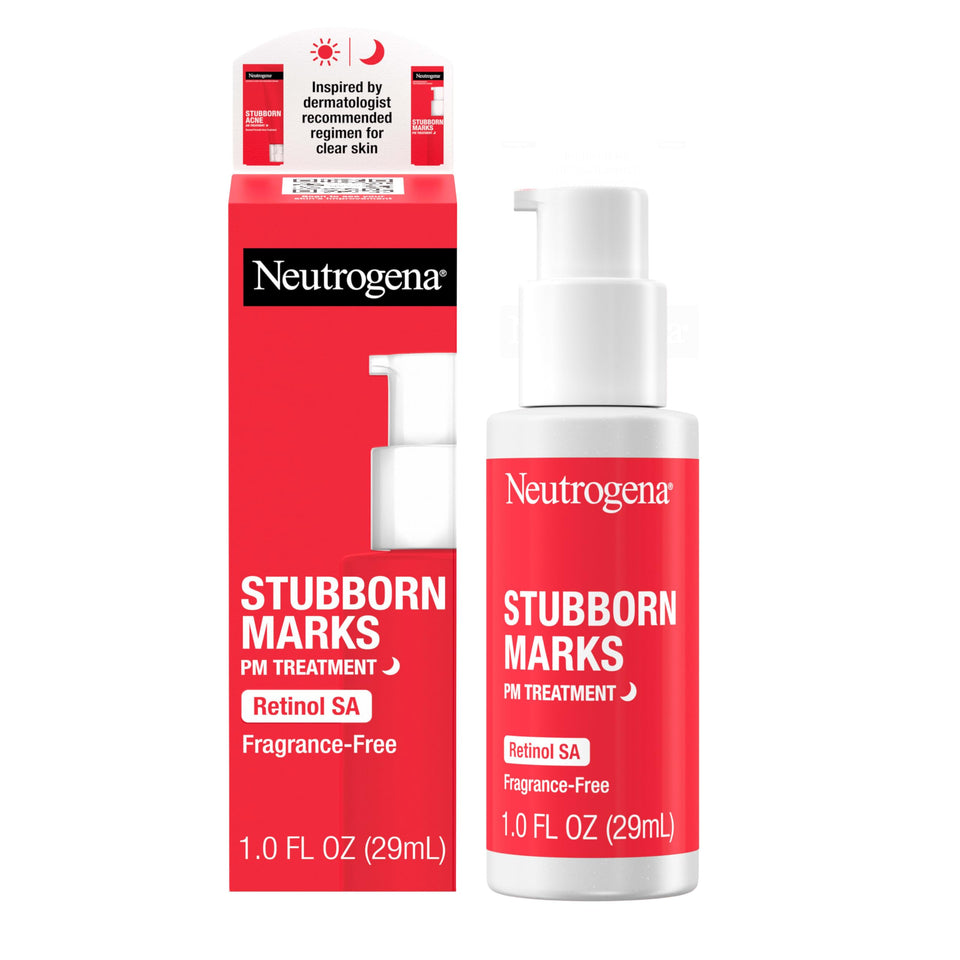 Neutrogena retinol SA front bottle showing sleek pipette for precise application
