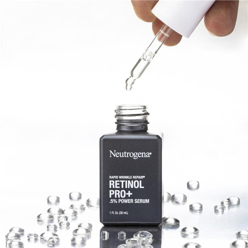 Neutrogena serum held in hand to show size and easy application benefit