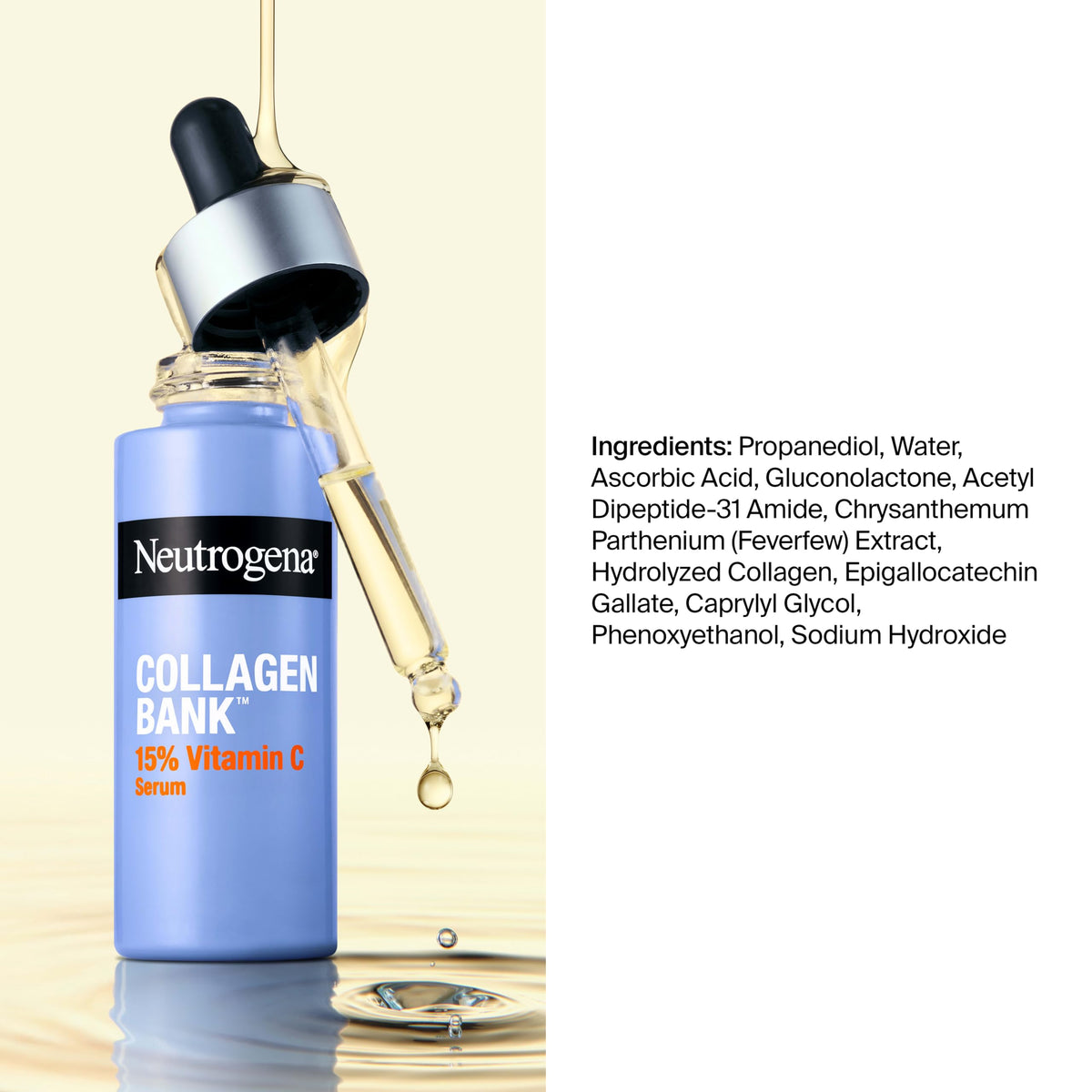 Neutrogena serum staged on bathroom counter for morning skincare habit