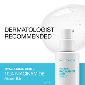 Neutrogena serum texture close-up highlighting lightweight hydration benefit