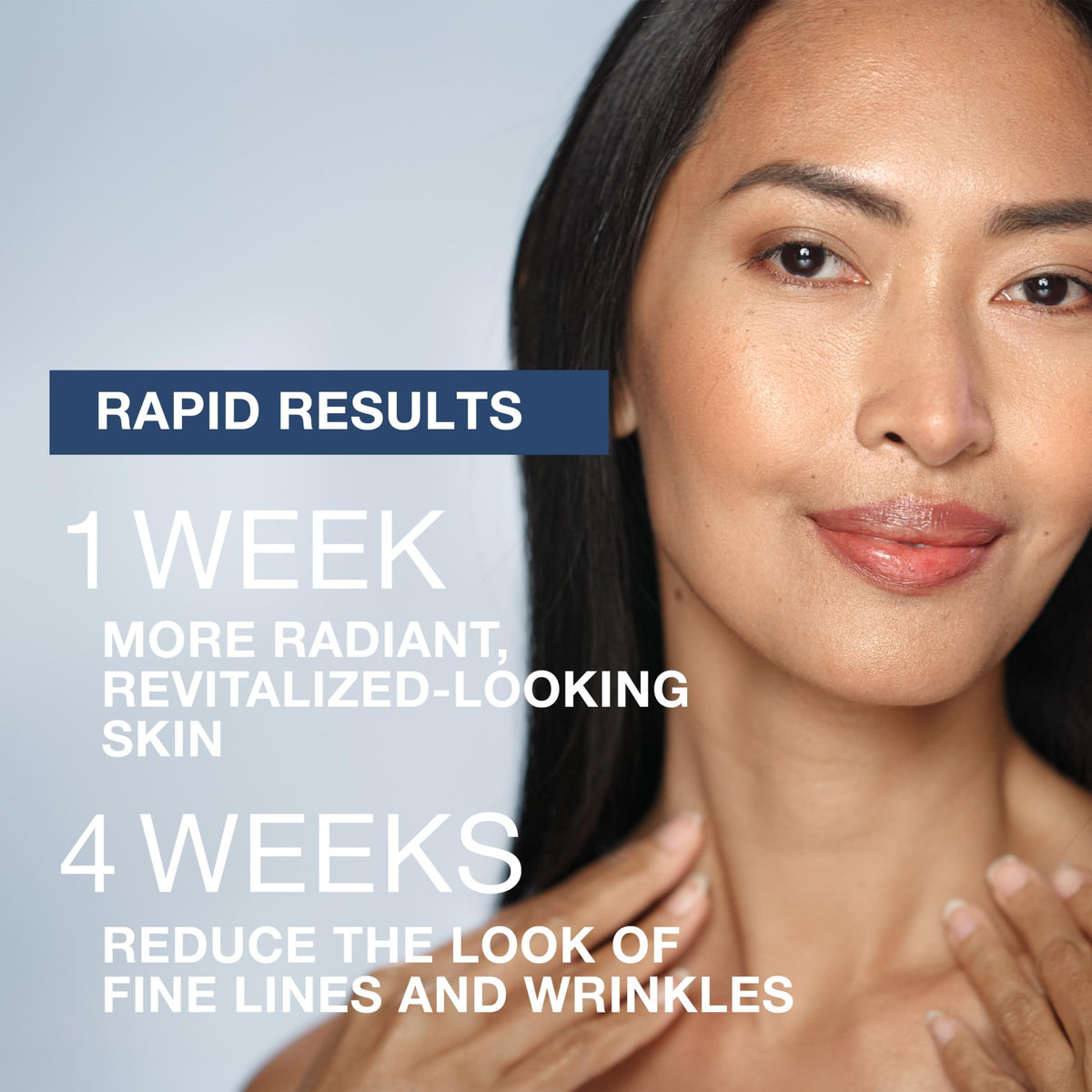 Neutrogena serum texture on hand demonstrating lightweight, non-greasy feel