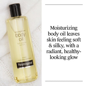 Neutrogena oil pouring close-up highlighting quick absorption benefit