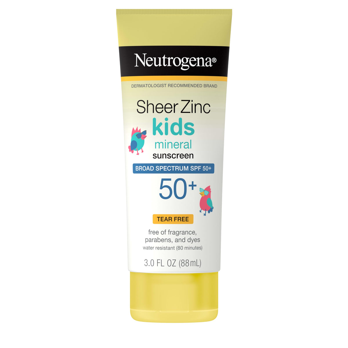 Neutrogena front packaging showing SPF 50 small travel tube for convenient protection