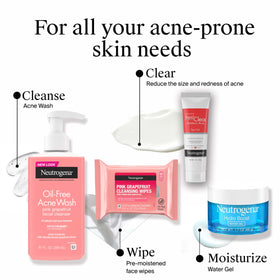 Neutrogena wipe next to hand showing scale and travel-friendly size