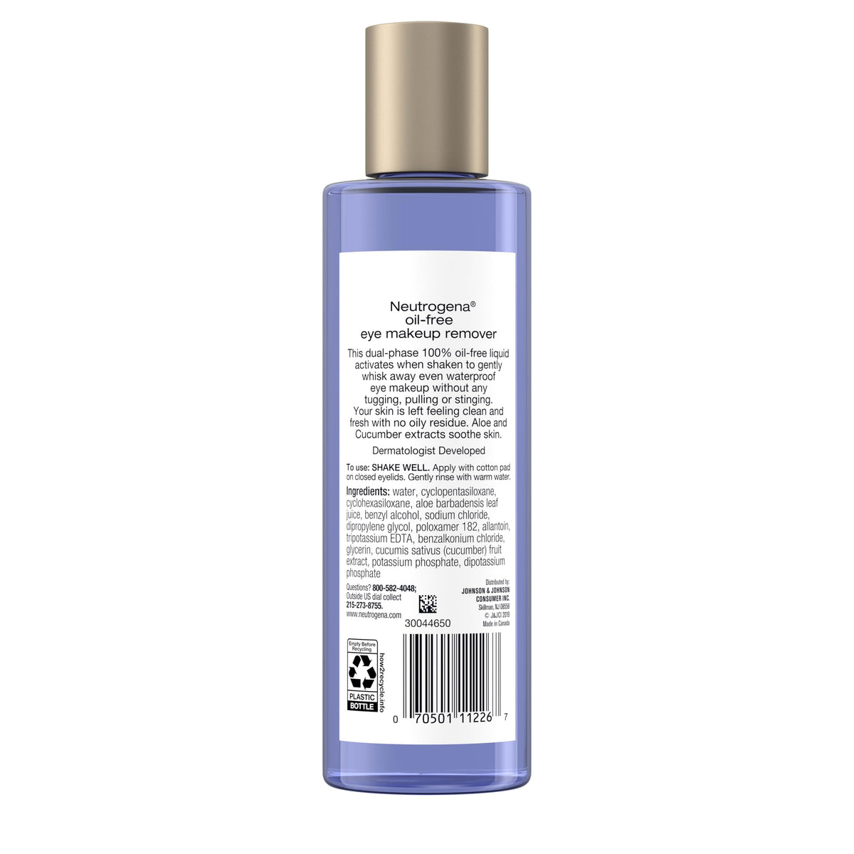 Neutrogena aloe and cucumber ingredients display, highlights soothing benefits for delicate skin