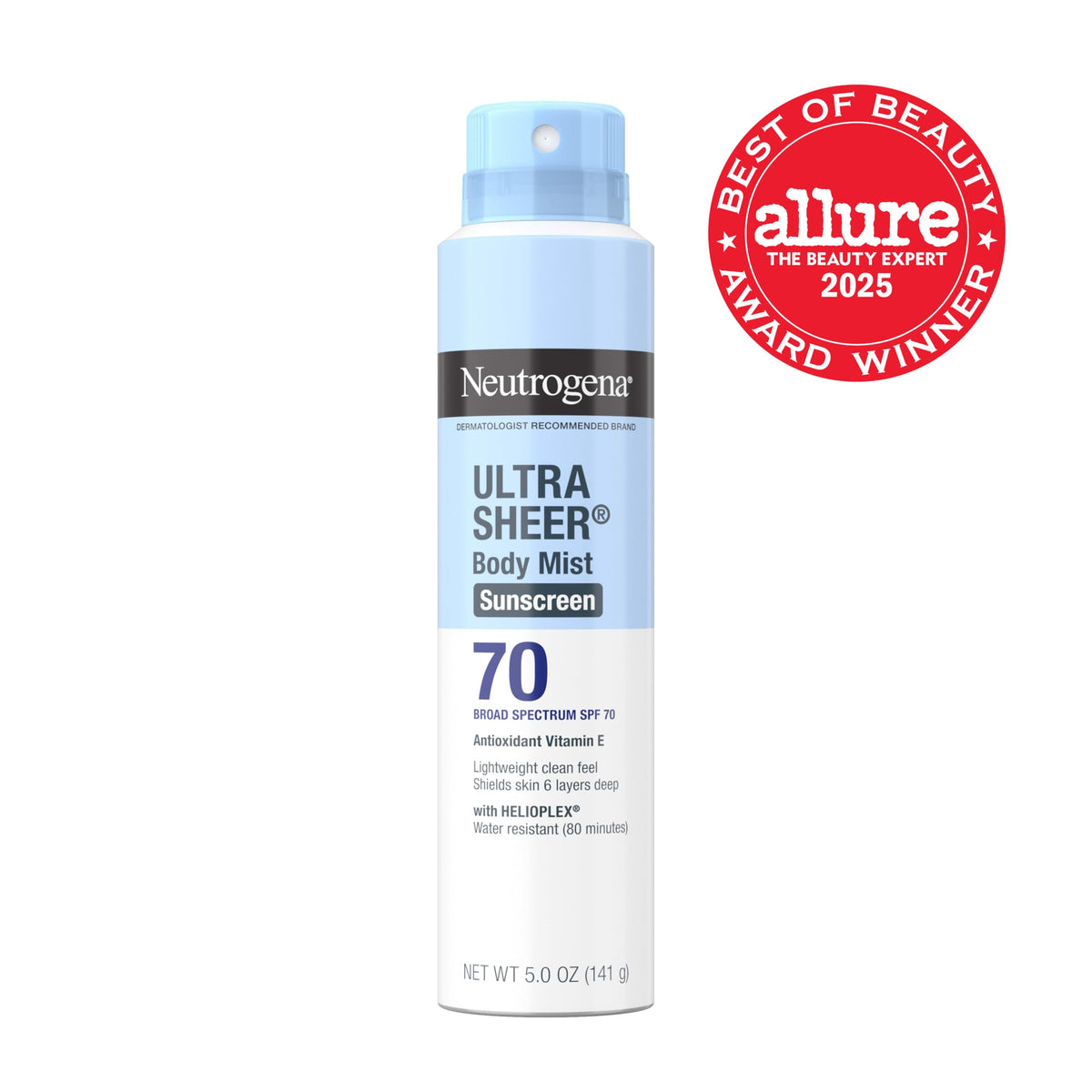 Neutrogena nozzle close-up demonstrates easy application benefit