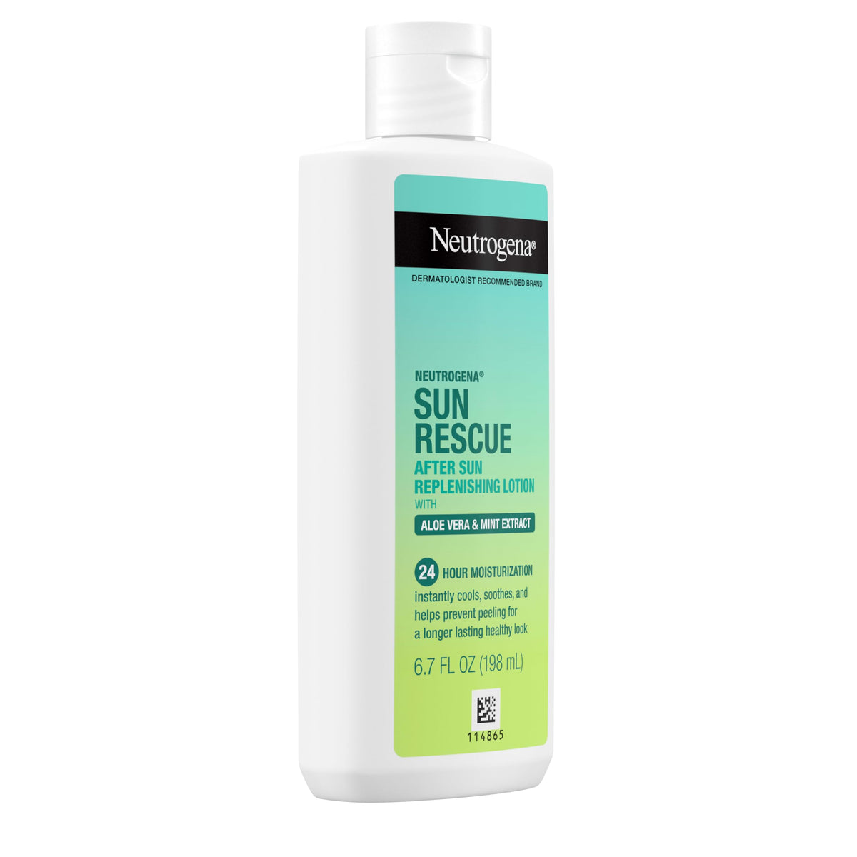 Neutrogena dispensing lotion from bottle demonstrating easy application and comfort