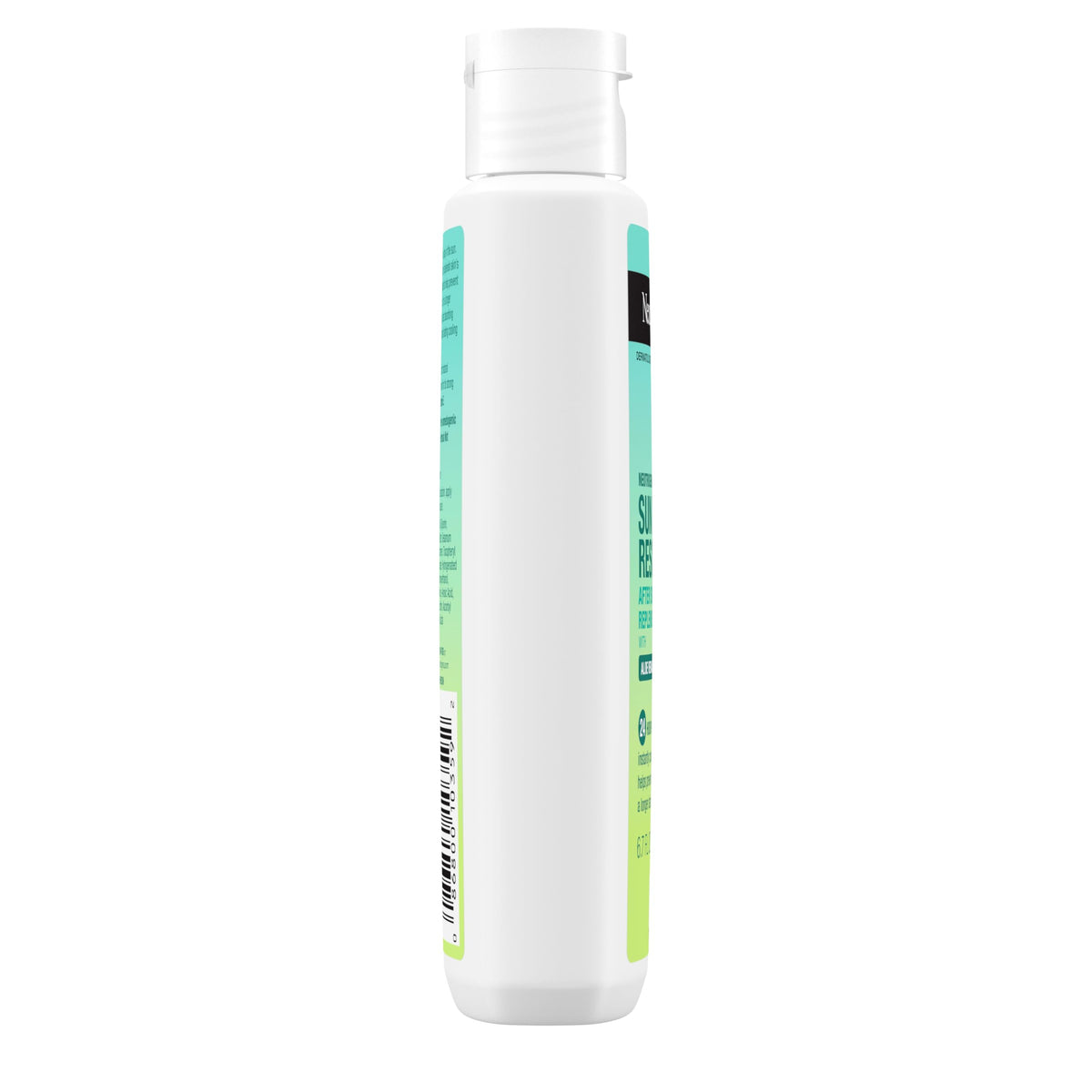 Neutrogena size comparison with everyday items showing 6.7 oz portability and value