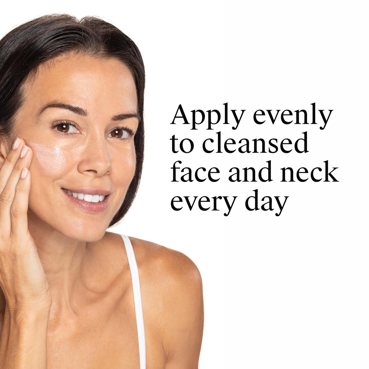 Neutrogena cream being spread on skin demonstrating SPF protection benefit