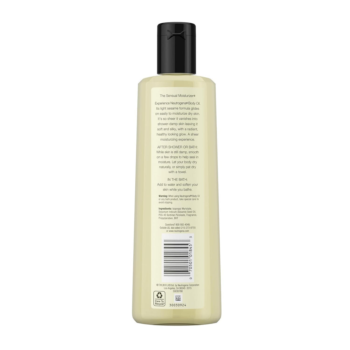 neutrogena oil swirl on palms showing silky spreadability and glow