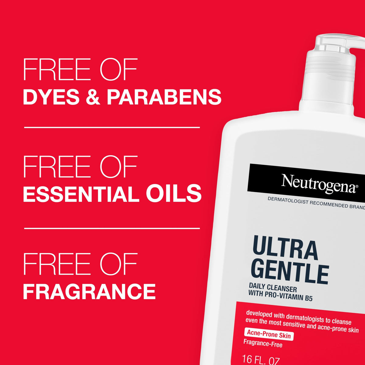 Neutrogena gel texture detail highlighting smooth, non-foaming gentle formula