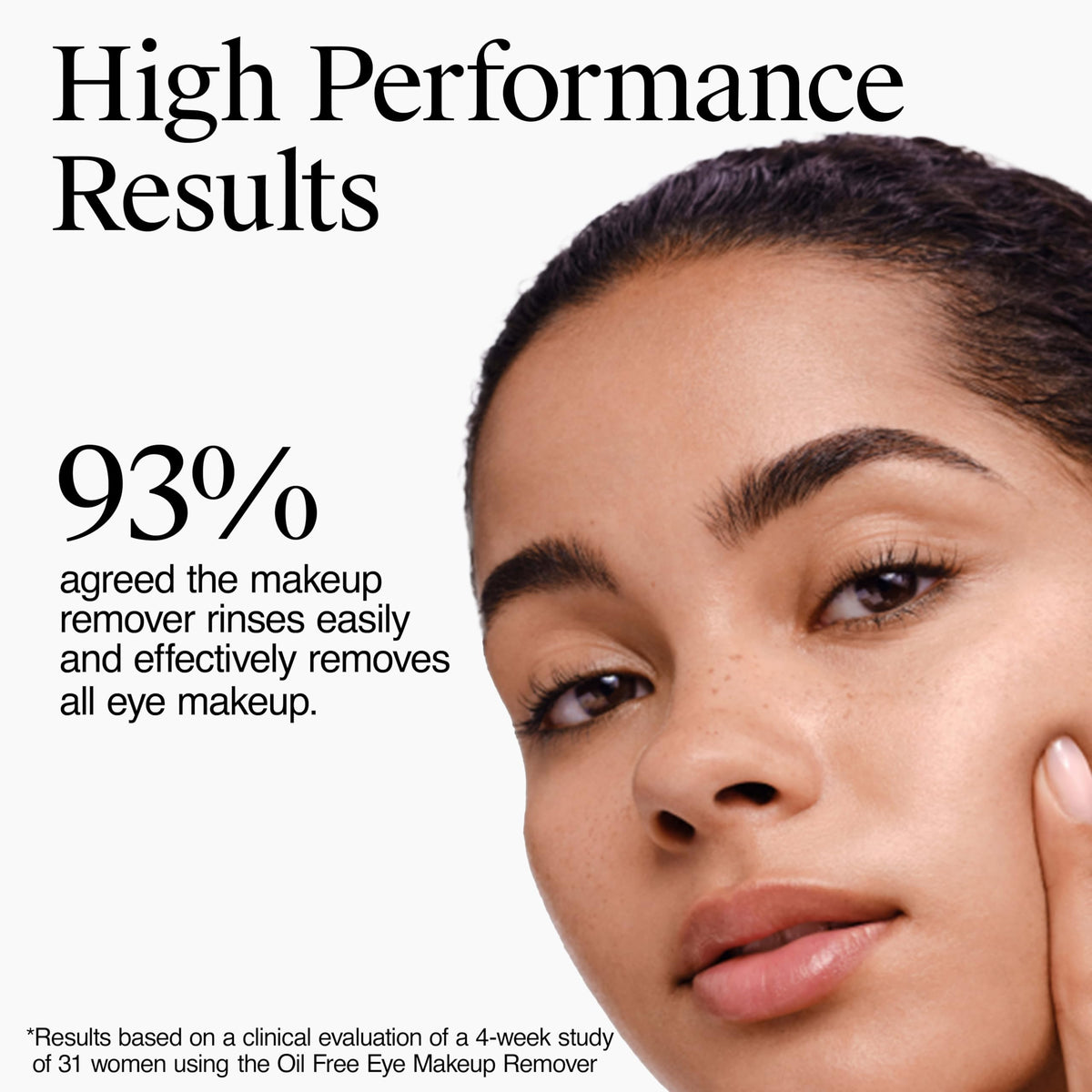 Neutrogena makeup remover on cotton pad texture, demonstrates gentle transfer and minimal tugging