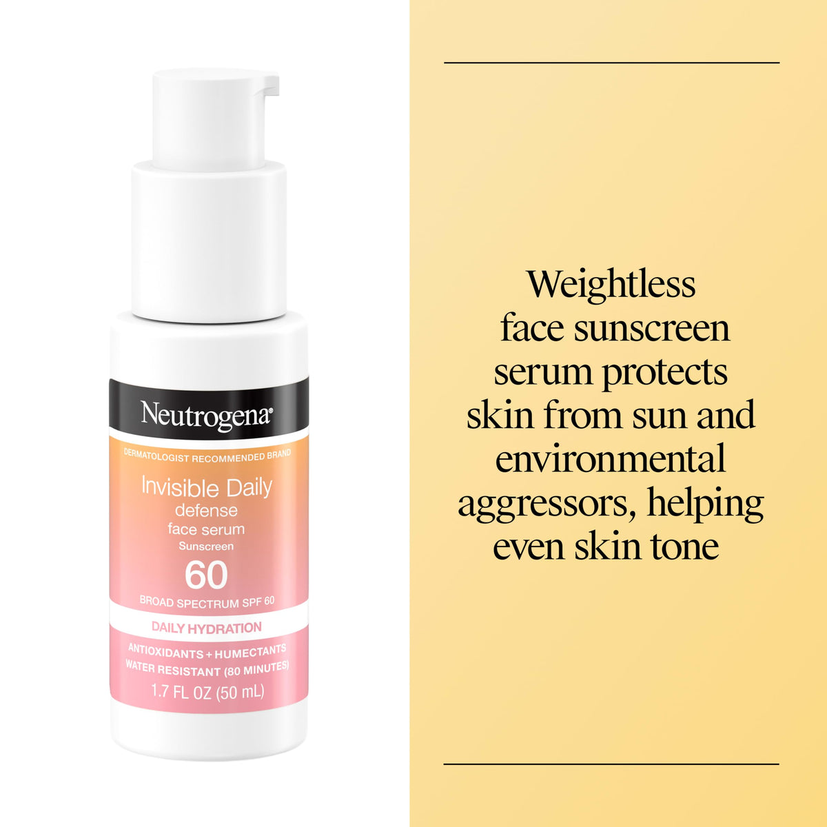 Neutrogena close-up of serum texture highlighting fast-absorbing hydration