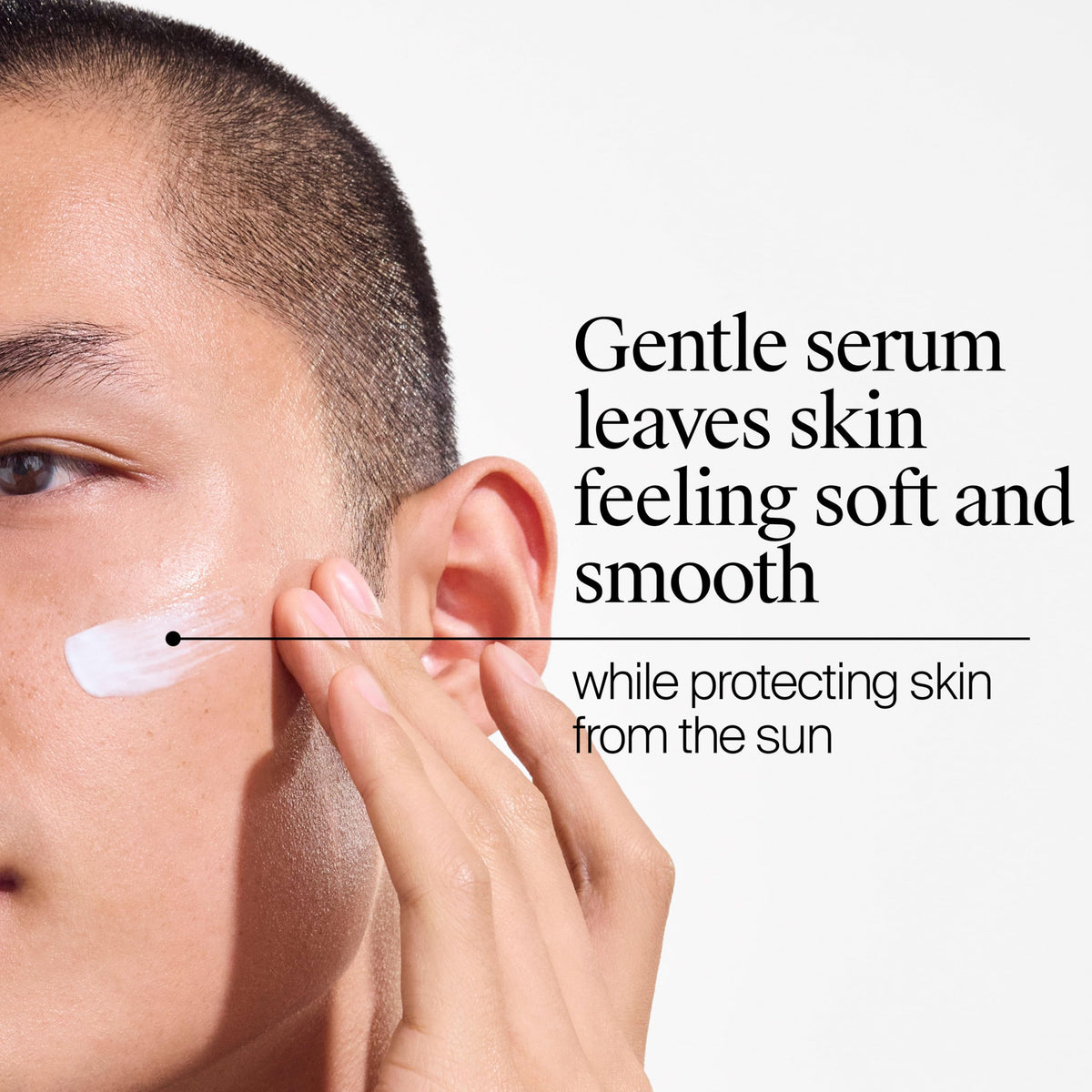 Neutrogena serum texture on hand illustrating lightweight, fast-absorbing finish