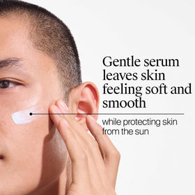 Neutrogena serum texture on hand illustrating lightweight, fast-absorbing finish