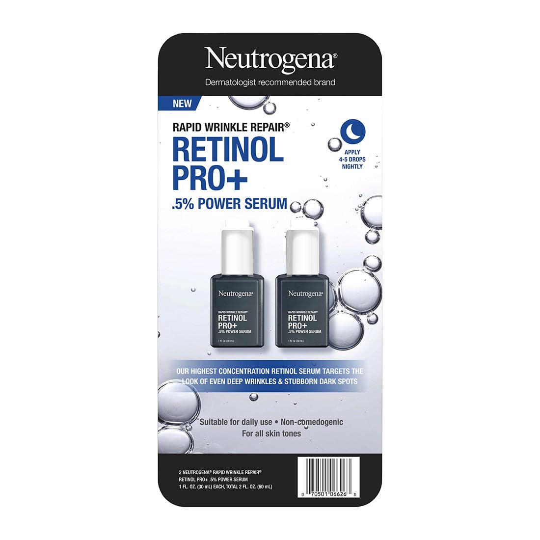 Neutrogena twin pack tucked in travel pouch demonstrating portability benefit