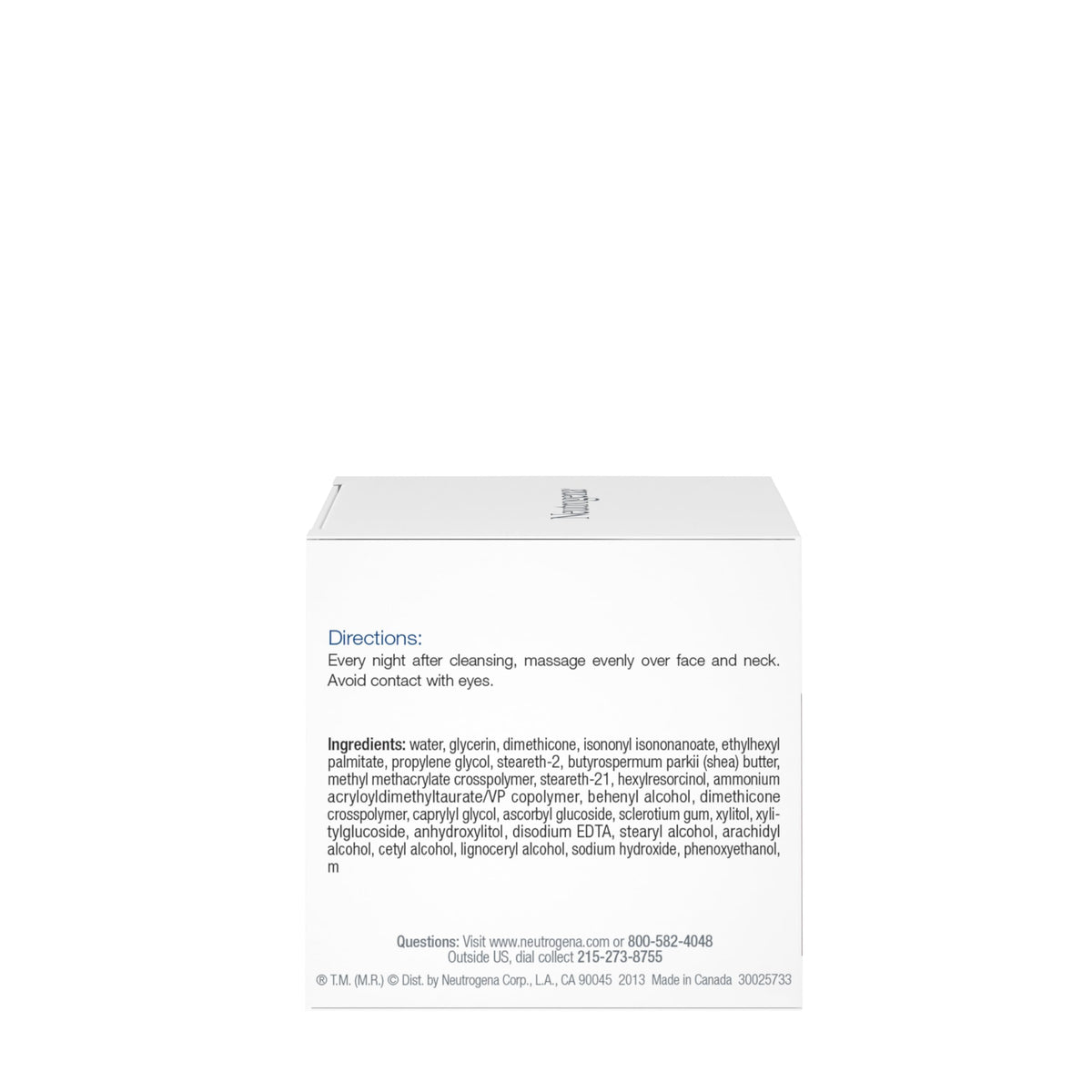 Neutrogena staged before-and-after display illustrating visible surface improvements