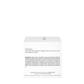 Neutrogena staged before-and-after display illustrating visible surface improvements