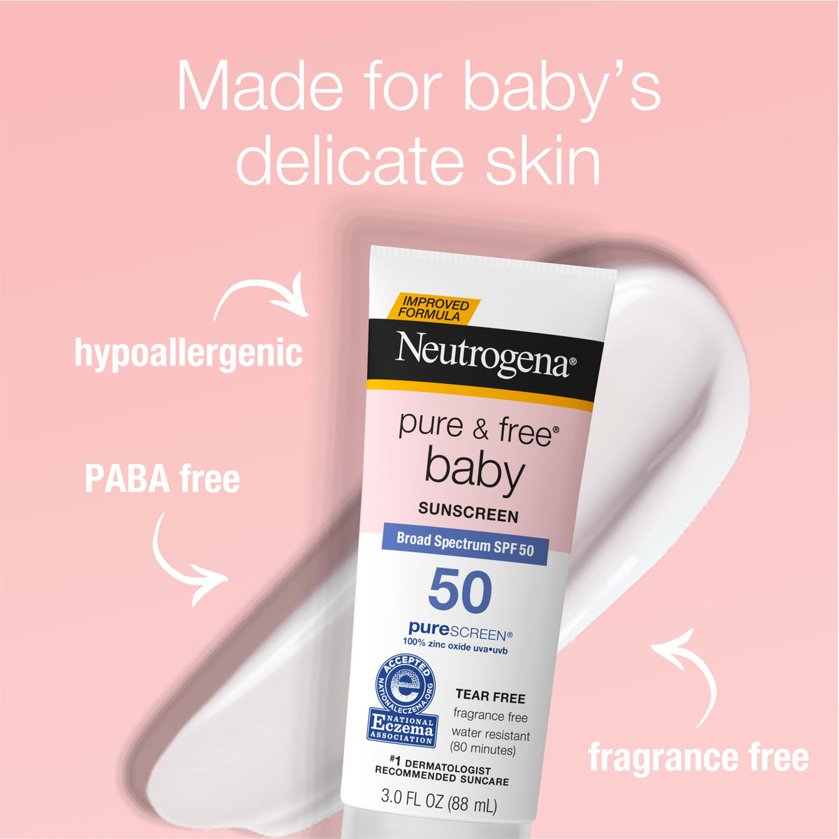 Neutrogena tube cap and nozzle detail for easy, mess-free application