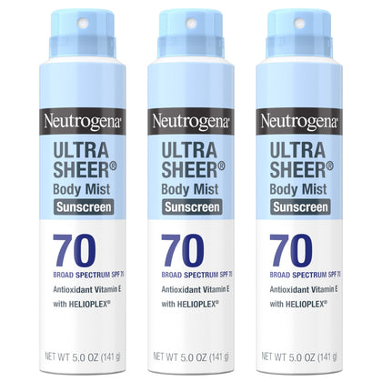 Neutrogena front packaging shows SPF 70 protection benefit