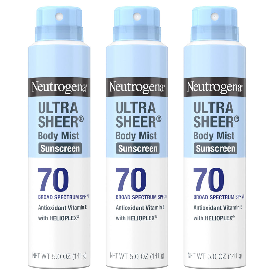 Neutrogena front packaging shows SPF 70 protection benefit
