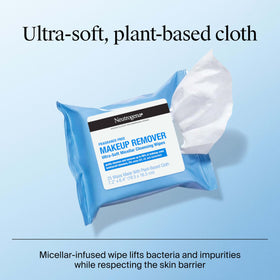 Neutrogena wipe removing waterproof mascara demonstrating effective makeup removal benefit