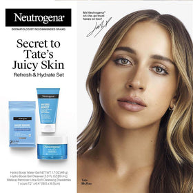 Neutrogena makeup remover wipe texture close-up demonstrating gentle cleansing