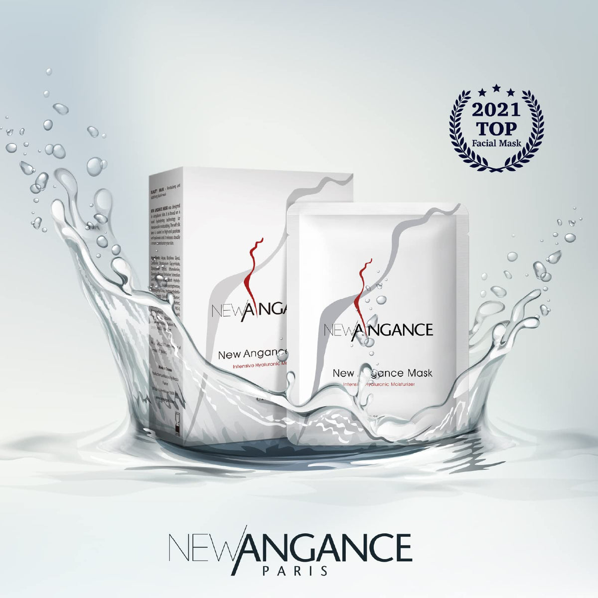 NEW ANGANCE essence droplet showing hyaluronic hydration potency