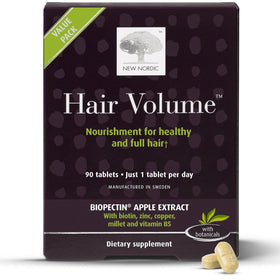 NEW NORDIC front packaging showing bottle and branding for hair volume