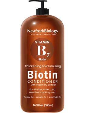 New York Biology bottle front view showing product and size benefit
