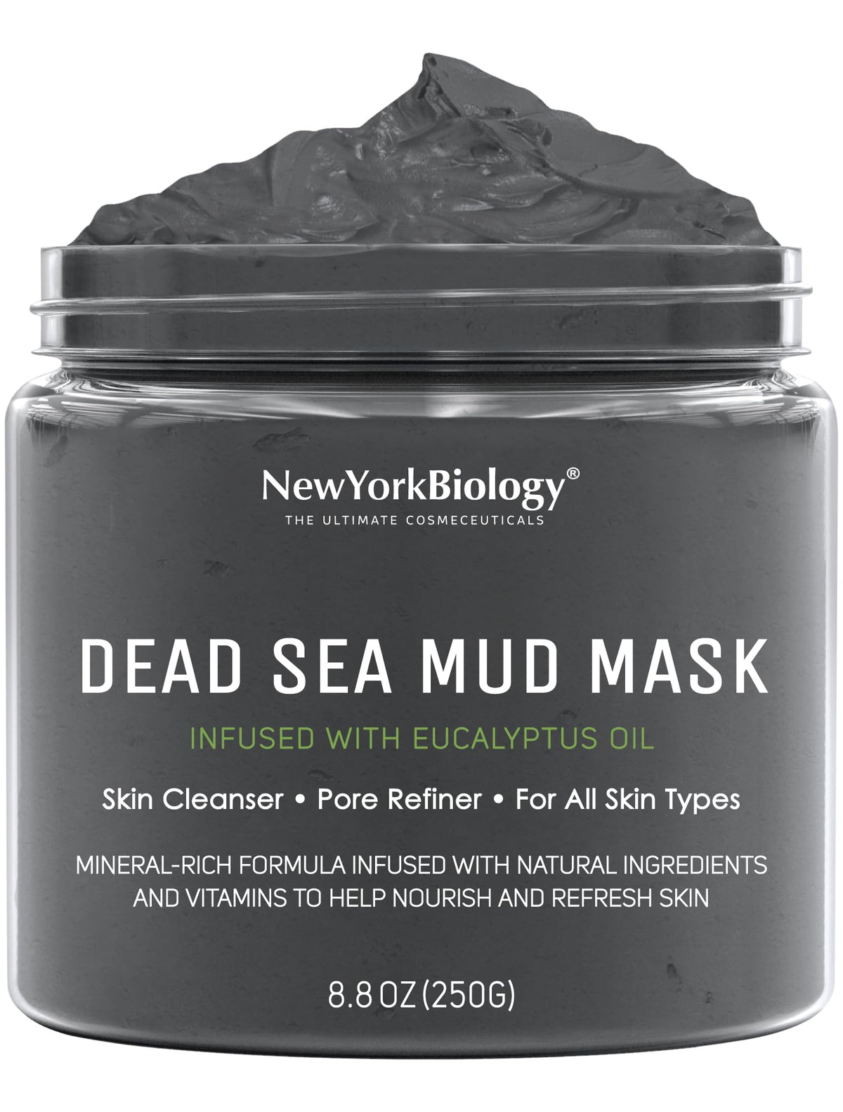 New York Biology front jar view showing label and size benefits