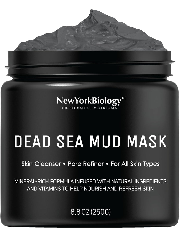 New York Biology front jar view showing label and spa-quality benefits