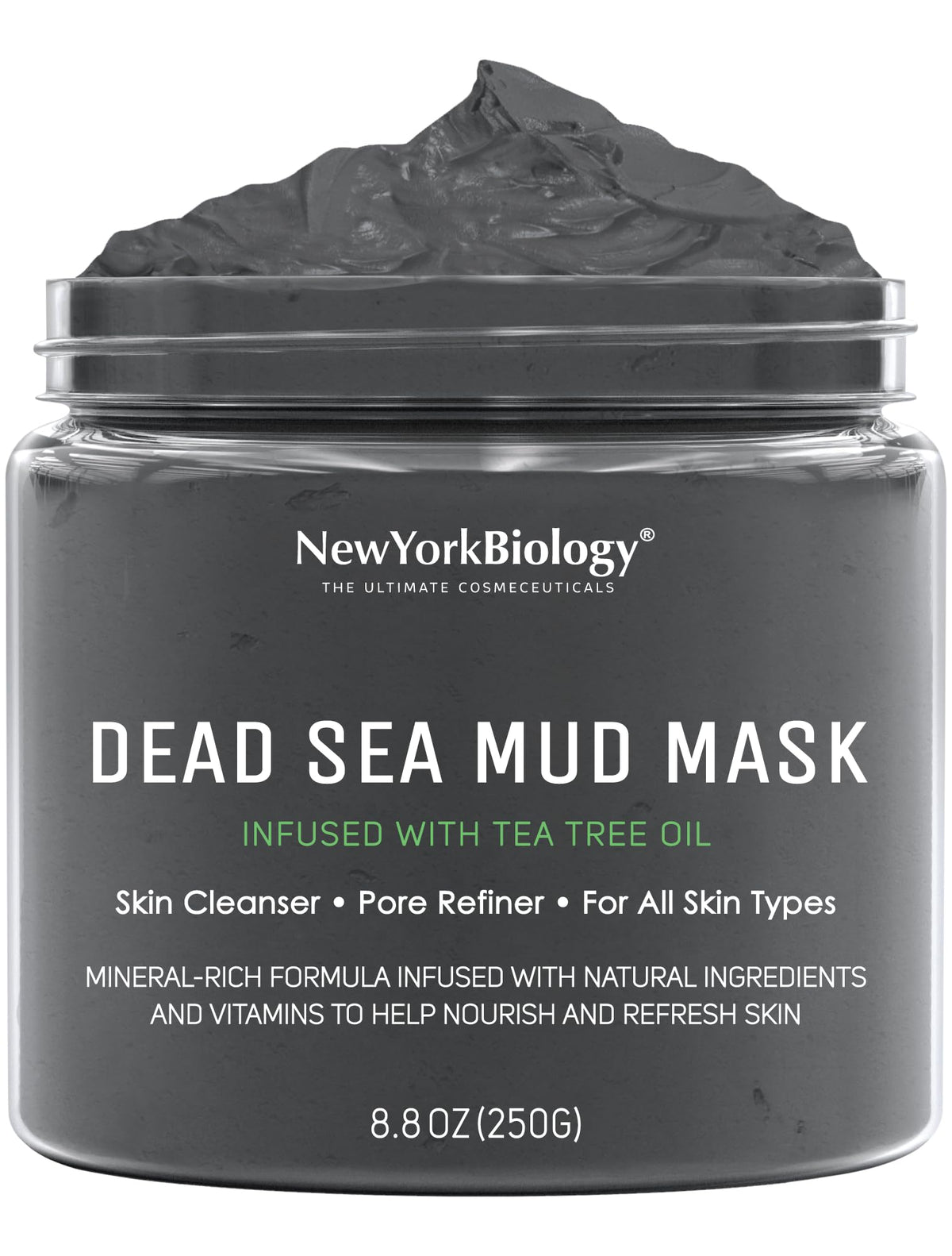 New York Biology front jar view showing product and calming benefit