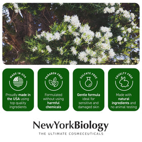 New York Biology jar in a bathroom setting suggesting daily routine and convenience