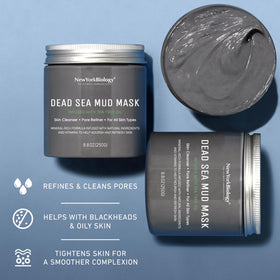 New York Biology mask applied to cheek demonstrating clarifying effect