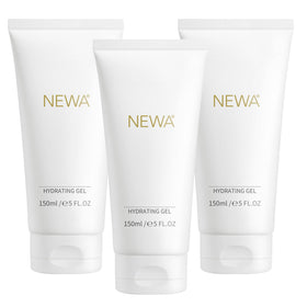 NEWA gel placed on bathroom counter in lifestyle scene for routine fit