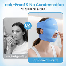 NEWGO back view showing dual adjustable straps for secure hands-free wear