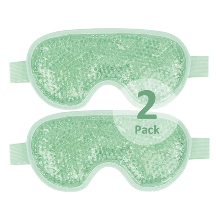 NEWGO front view of 2-pack mask showcasing blue and green colors and compact design