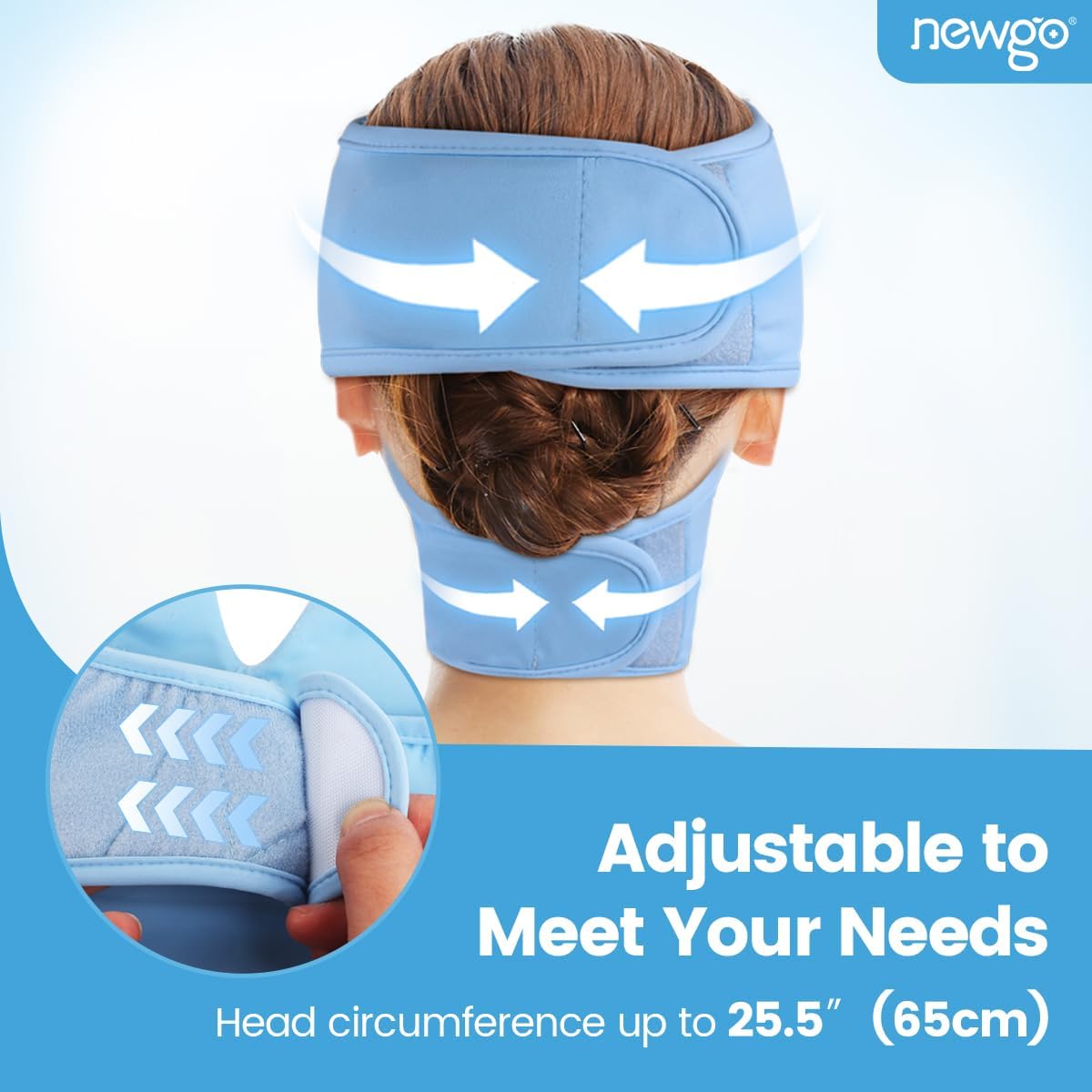 NEWGO soft silky outer fabric close-up for gentle feel on sensitive skin
