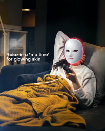 NEWKEY mask in a relaxing home setting illustrating stress-free skincare sessions