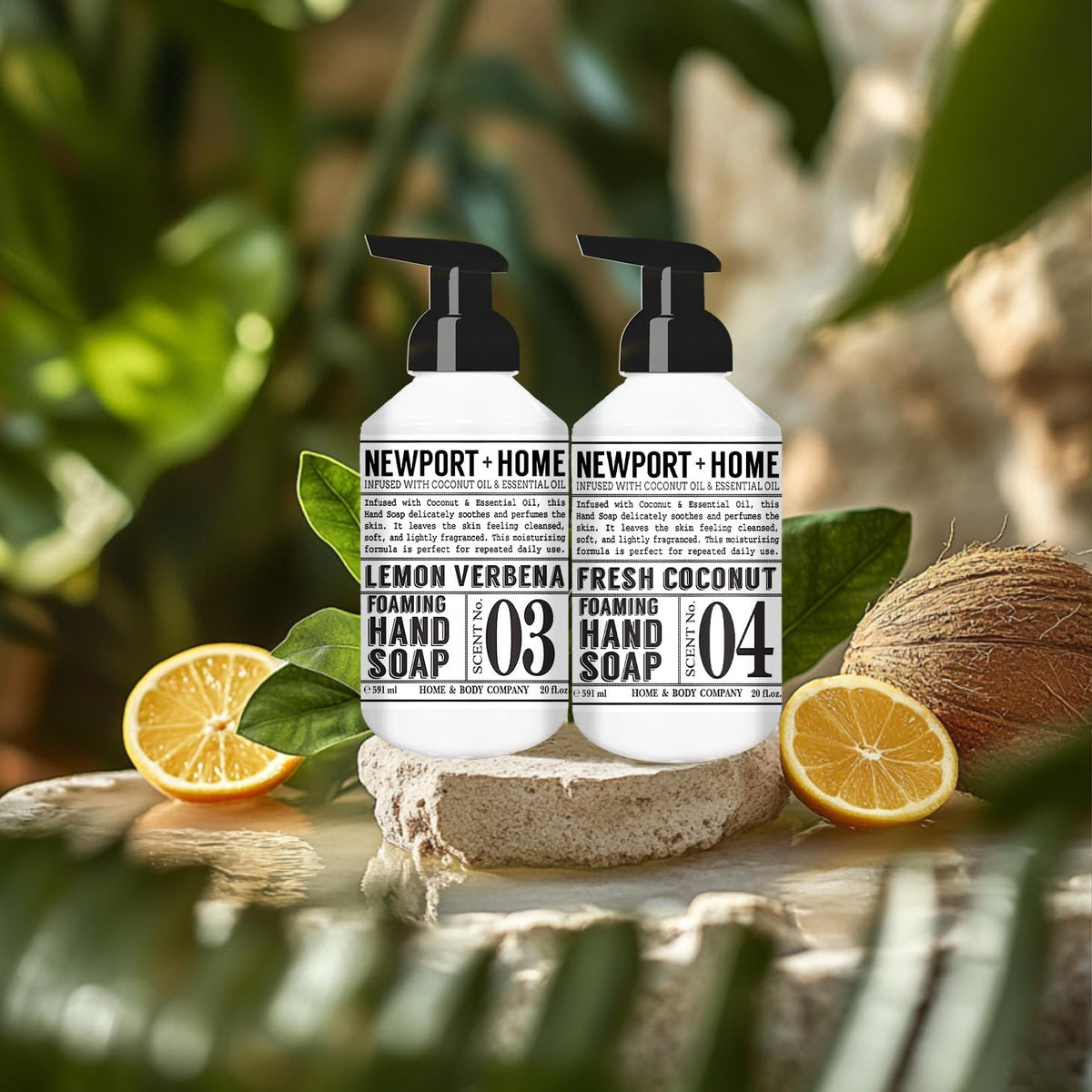 Home & Body Company Lemon Verbena close-up foam texture, gentle moisturizing finish