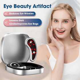 Newtiful device on under-eye area being used to support brighter-looking skin