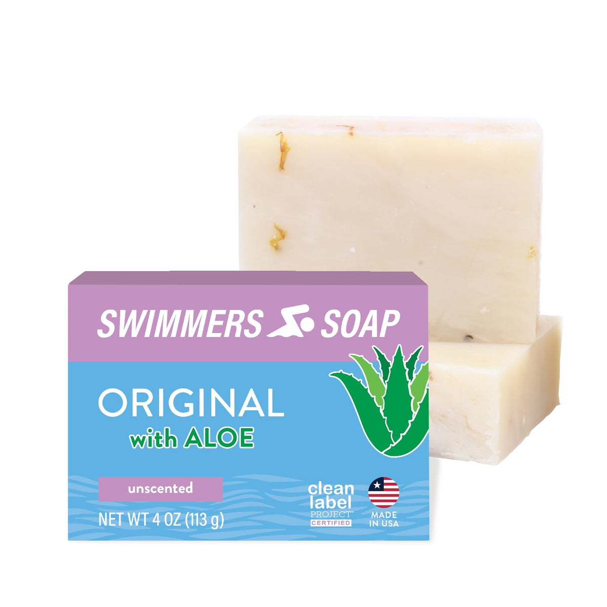 Newton Bay front packaging showing two soap bars and benefits