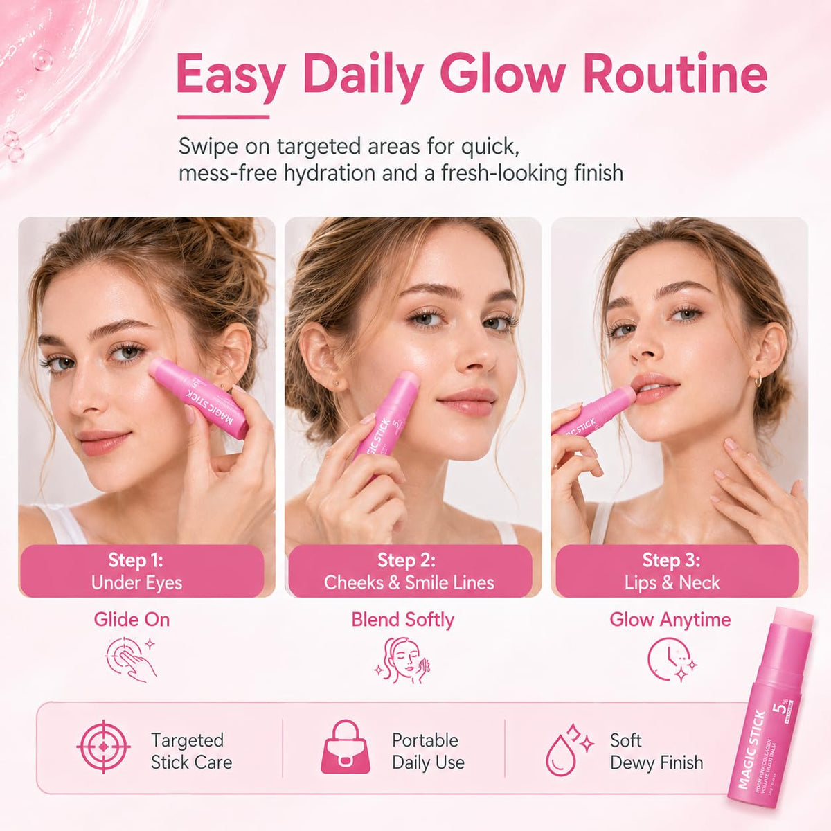 NEWUREHO balm label closeup showing collagen, peptides ingredient benefit