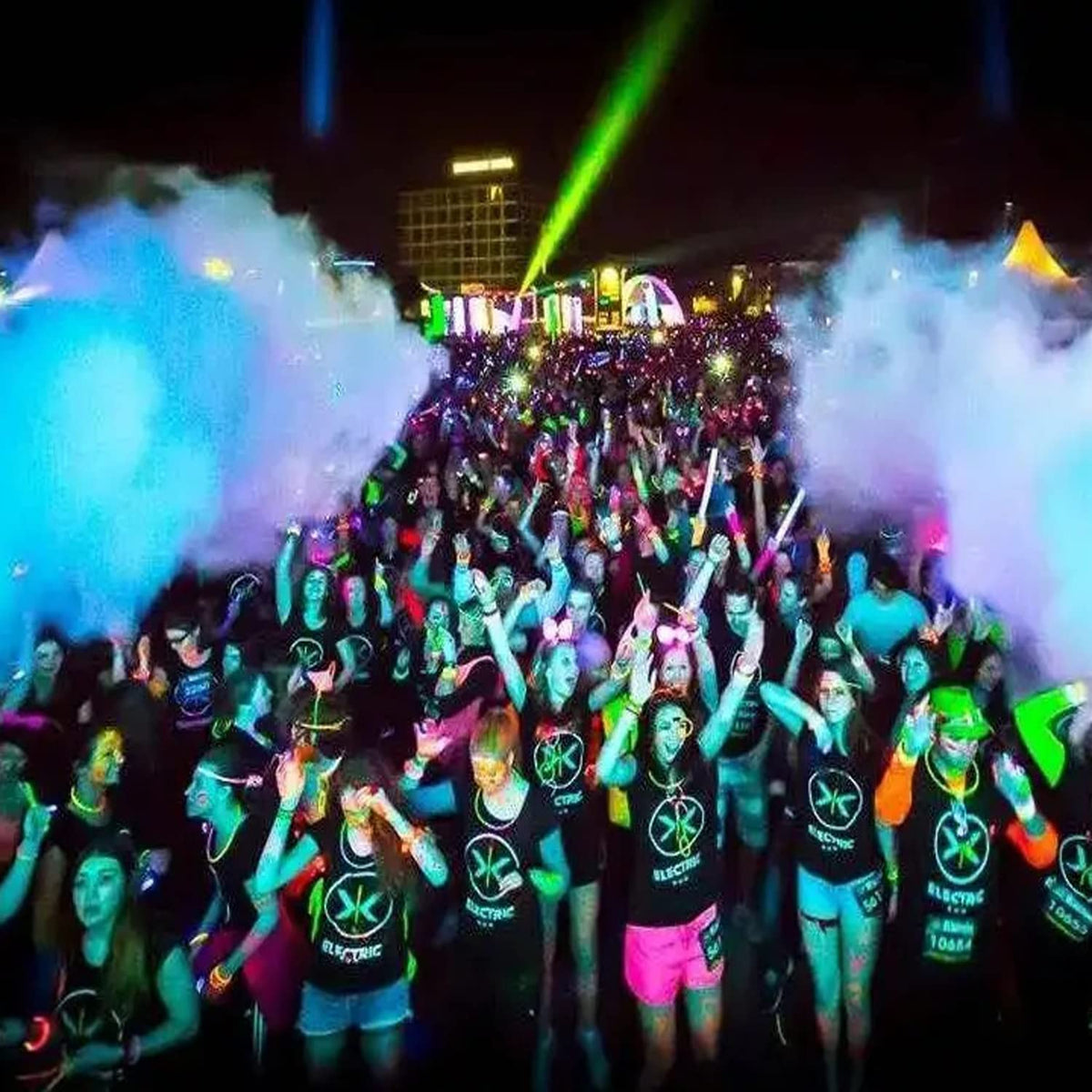 NewWay party scene with glowing makeup creating festive atmosphere