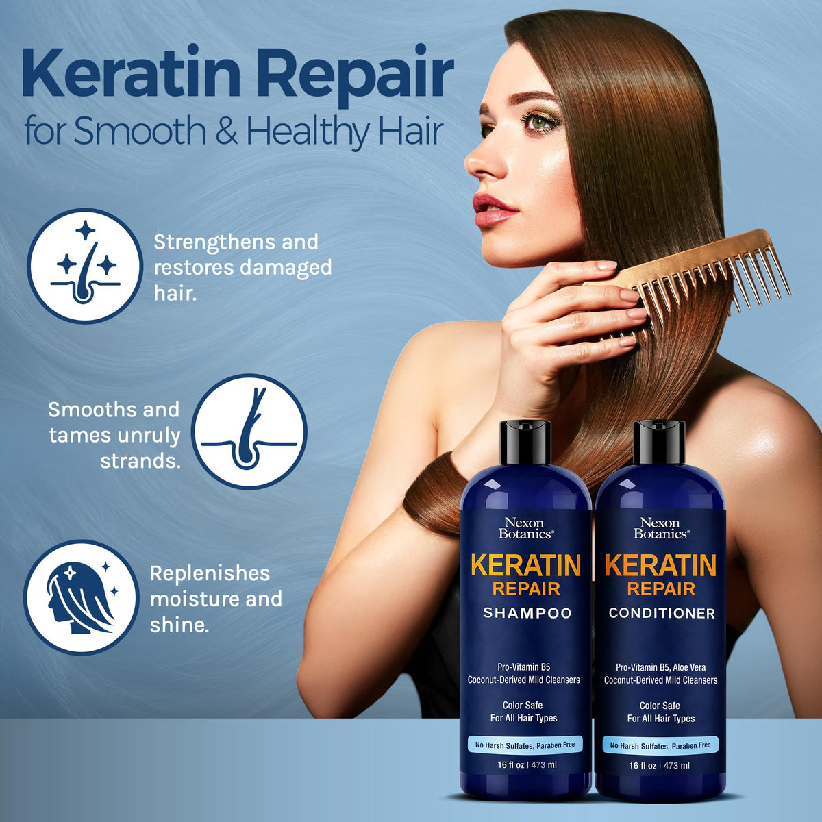 Nexon Botanics conditioner pour texture showing creamy slip